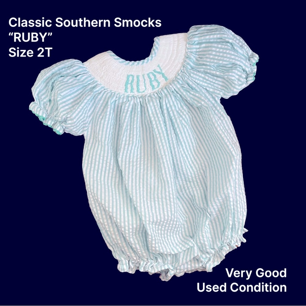 RUBY! I know you’re out there… Classic Southern Smocks 2T Bubble with “RUBY”